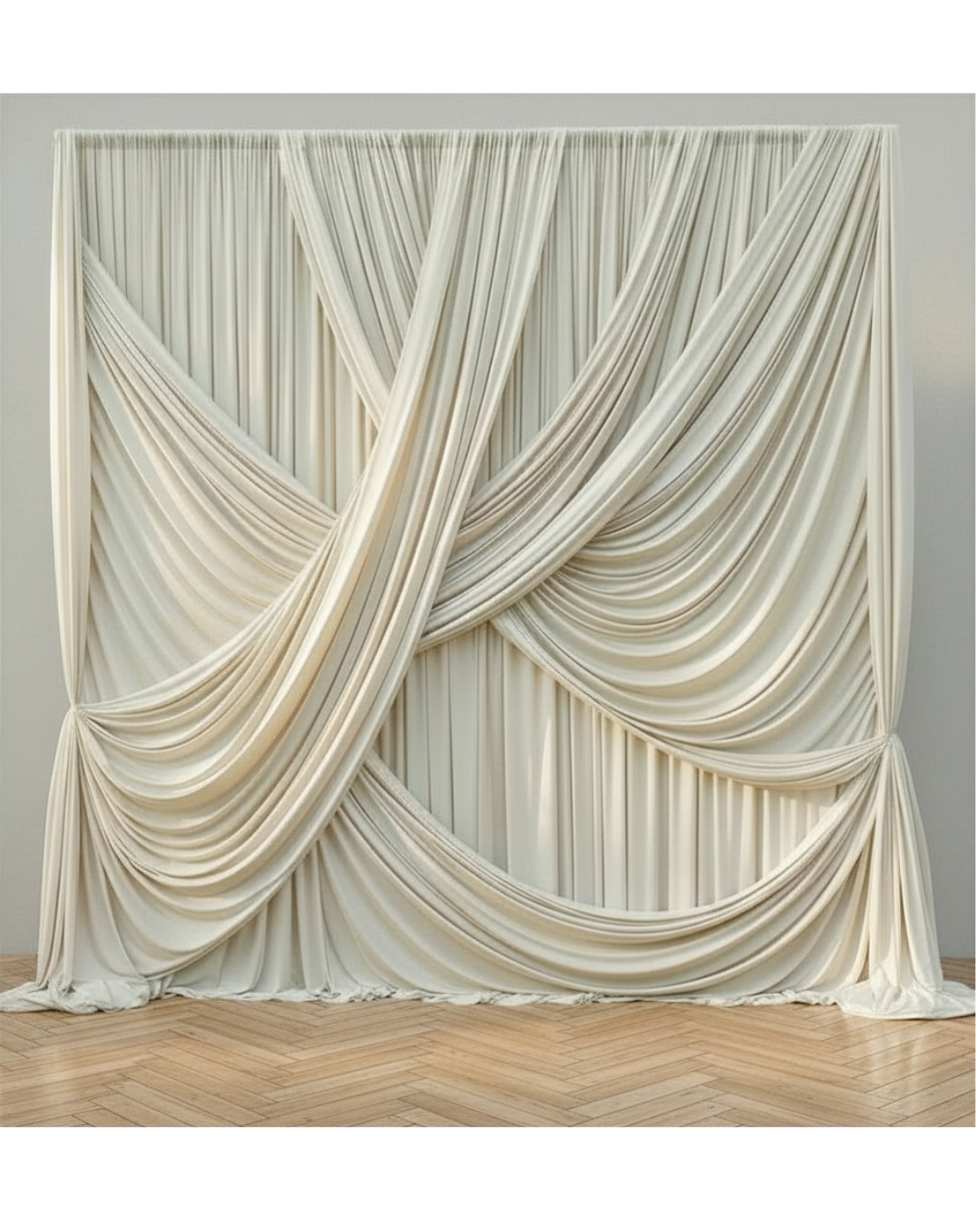 Beige Backdrop Curtains