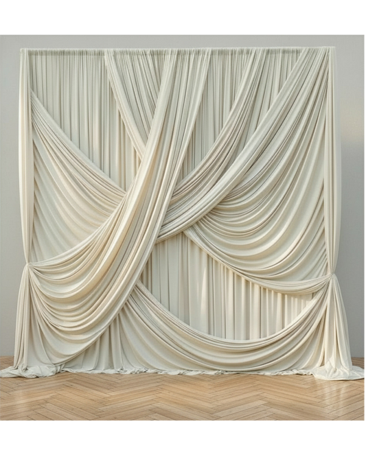 Beige Backdrop Curtains